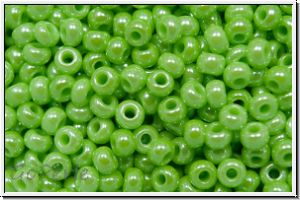 b�hm. Rocailles, 10/0, lime green, op., luster, 10g