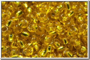 b�hm. Rocailles, 09/0, yellow, trans., silver-ld., 10g