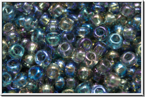 b�hm. Rocailles, 09/0, black diamond, trans., AB, 10g