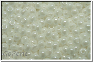 b�hm. Rocailles, 11/0, white, op., luster, 10g