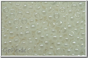 b�hm. Rocailles, 11/0, white, opal. luster, 10g