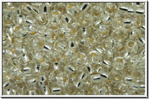 b�hm. Rocailles, 11/0, crystal, trans., silver-ld., 10g