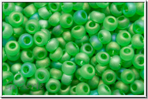 b�hm. Rocailles, 10/0, peridot, trans, matte, AB, 10g