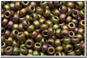 RR-11-2035, MIYUKI Rocailles, 11/0, khaki, met., iris., matte, 10g