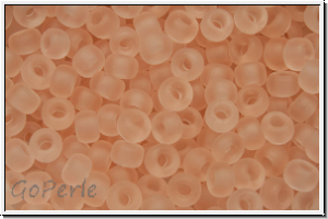 RR-08-0155f, MIYUKI Rocailles, 08/0, tearose, lt., trans., matte, 10g