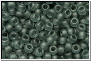 RR-08-0152f, MIYUKI Rocailles, 08/0, grey, trans., matte, 10g