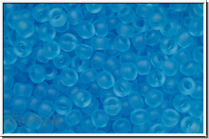 RR-08-0148f, MIYUKI Rocailles, 08/0, aqua, trans., matte, 10g