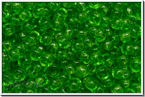 RR-08-0144, MIYUKI Rocailles, 08/0, green, trans., 10g