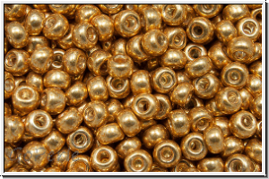 RR-08-1053, MIYUKI Rocailles, 08/0, gold, yellow, met., galv., 10g