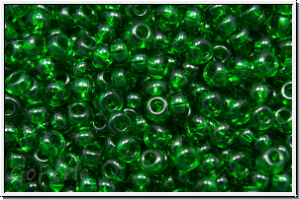 b�hm. Rocailles, 11/0, green, trans., 10g