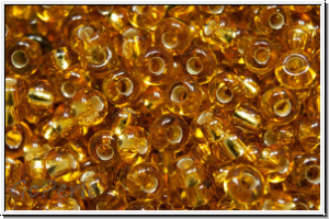 b�hm. Rocailles, 09/0, topaz, trans., silver-ld., 10g