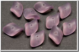 b�hm. Glasperle, Cornflake, 8x12mm, amethyst, lt., trans., matte, 10 Stk.