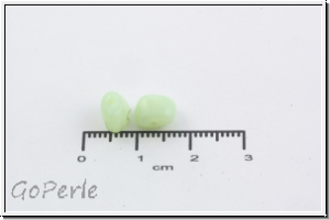b�hm. Glasperle, Nugget, 6x8mm, chrysolite opal, 10 Stk.