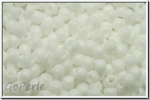 R-11-0761, TOHO Rocailles, 11/0, white, op., pastel, matte, 10g