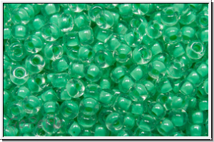 RR-11-0219, MIYUKI Rocailles, 11/0, crystal, trans., mint-ld., 10g