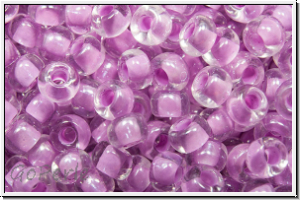 b�hm. Rocailles, 08/0, crystal, trans., pink-ld., 10g