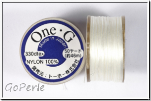 TOHO OneG Beading-Thread F�delgarn, white, 1 Spule