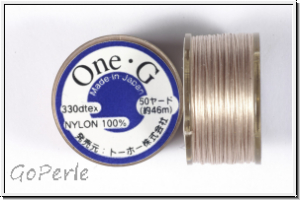 TOHO OneG Beading-Thread F�delgarn, beige, 1 Spule