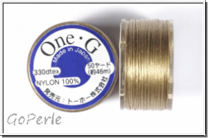 TOHO OneG Beading-Thread F�delgarn, khaki, 1 Spule