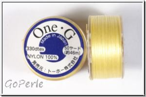 TOHO OneG Beading-Thread F�delgarn, yellow, 1 Spule
