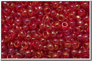 R-11-0165b, TOHO Rocailles, 11/0, siam, trans., AB, 10g