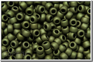R-11-0617, Toho Rocailles, 11/0, olivine, met., matte, 10 g
