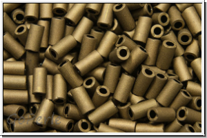 TBU-1-0702, TOHO Bugle 1", 3mm, copper, dk., met., matte, 10g