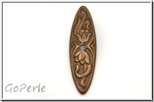Toggle-Bar "Nouveau Lily" TRINITY BRASS, 7,5x26mm, antikmessingfb., Messing, 1 Stk.