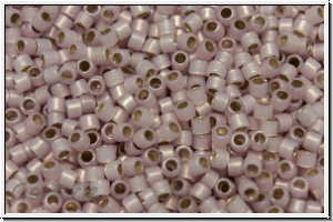 DB1457, MIYUKI Delica, 11/0, pink, shell, opal, silver-ld., 5g