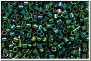 DBS0027, MIYUKI Delicas, 15/0, green, met., iris., 5g