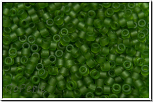DB1267, MIYUKI Delica, 11/0, olivine, trans., matte, 5g