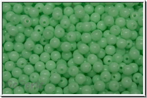 b�hm. Glasperle, rund, 3mm, mint, opal, 50 Stk.