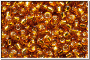 RR-11-2422, MIYUKI Rocailles, 11/0, topaz, trans., silver-ld., 10g