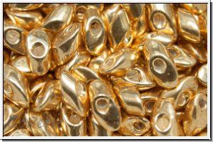 LMA-1052, MIYUKI Long Magatamas, 4mm, gold, galv., met., 80 Stk.