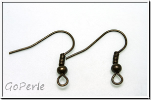 Ohrhaken "Fischhaken", 19x18x0,7mm, antikmessingfb., Messing, 1 Paar