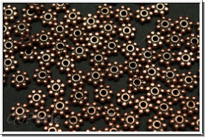 Spacer "Daisy", 4x1mm, anitkkupferfb., Metall, 25 Stk.