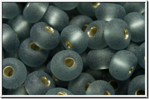 b�hm. Rocailles, 05/0, black diamond, trans., silver-ld., matte, 10g