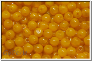 b�hm. Glasperle, rund, 4mm, sun, opal, wolkig, 50 Stk.