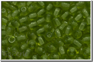 b�hm. Glasperle, rund, 4mm, olivine, lt., trans., 50 Stk.