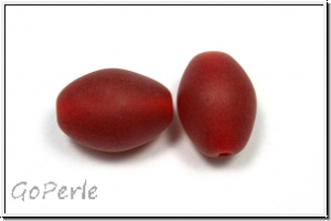 ind. Lampenperle, Olive, 13x10mm, wine, trans., matt, 1 Stk.