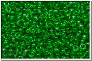 RR-15-0146, MIYUKI Rocailles, 15/0, green, kelly, trans., 5g