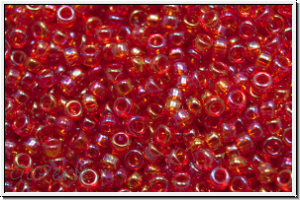 RR-15-0254, MIYUKI Rocailles, 15/0, berry/gold, trans., AB, 5g