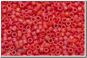 DB0873, MIYUKI Delica, 11/0, coral, op., matte, AB, 5g