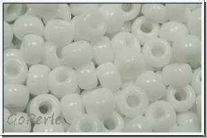 RR-06-0402, MIYUKI Rocailles, 06/0, white, op., 10g