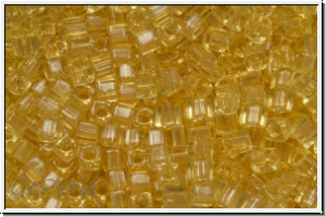 SBS-18-0132fr, MIYUKI Squares, 1,8mm, gold, lt., trans., matte, AB, 5g