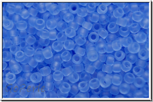 R-15-0013f, TOHO Rocailles, 15/0, sapphire, lt., trans., matte, 5g