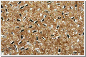 R-15-0031, TOHO Rocailles, 15/0, rosaline, trans., silver-ld., 5g