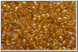 R-15-0162b, TOHO Rocailles, 15/0, topaz, trans., AB, 5g