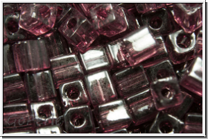 SB-03-0153l, MIYUKI Squares, 3mm, amethyst, trans., 10g