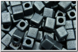 SB-03-2001, MIYUKI Squares, 3mm, hematite, met., matte, 10g